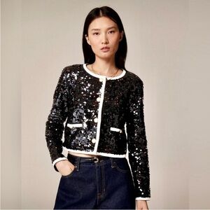 NWT J. Crew Sequin Mariner Jersey Lady Jacket Sequins